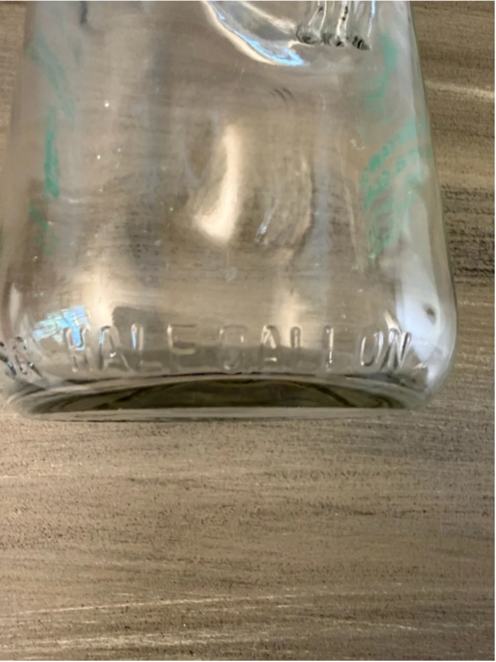 vintage El Camino Creamery half-gallon glass milk bottle San Bruno, CA